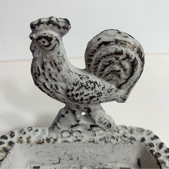 Vintage-style Rooster Soap Dish. Cast Iron Country Decor Rustic dish - Picture 2 of 12